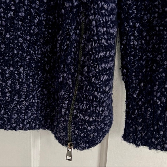 Anthropologie Moth Wool Alpaca Knit V Neck Sweater Navy Size Small - Picture 4 of 7